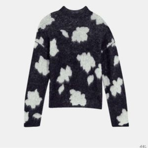 Theory Floral-Print Alpaca-Blend Sweater